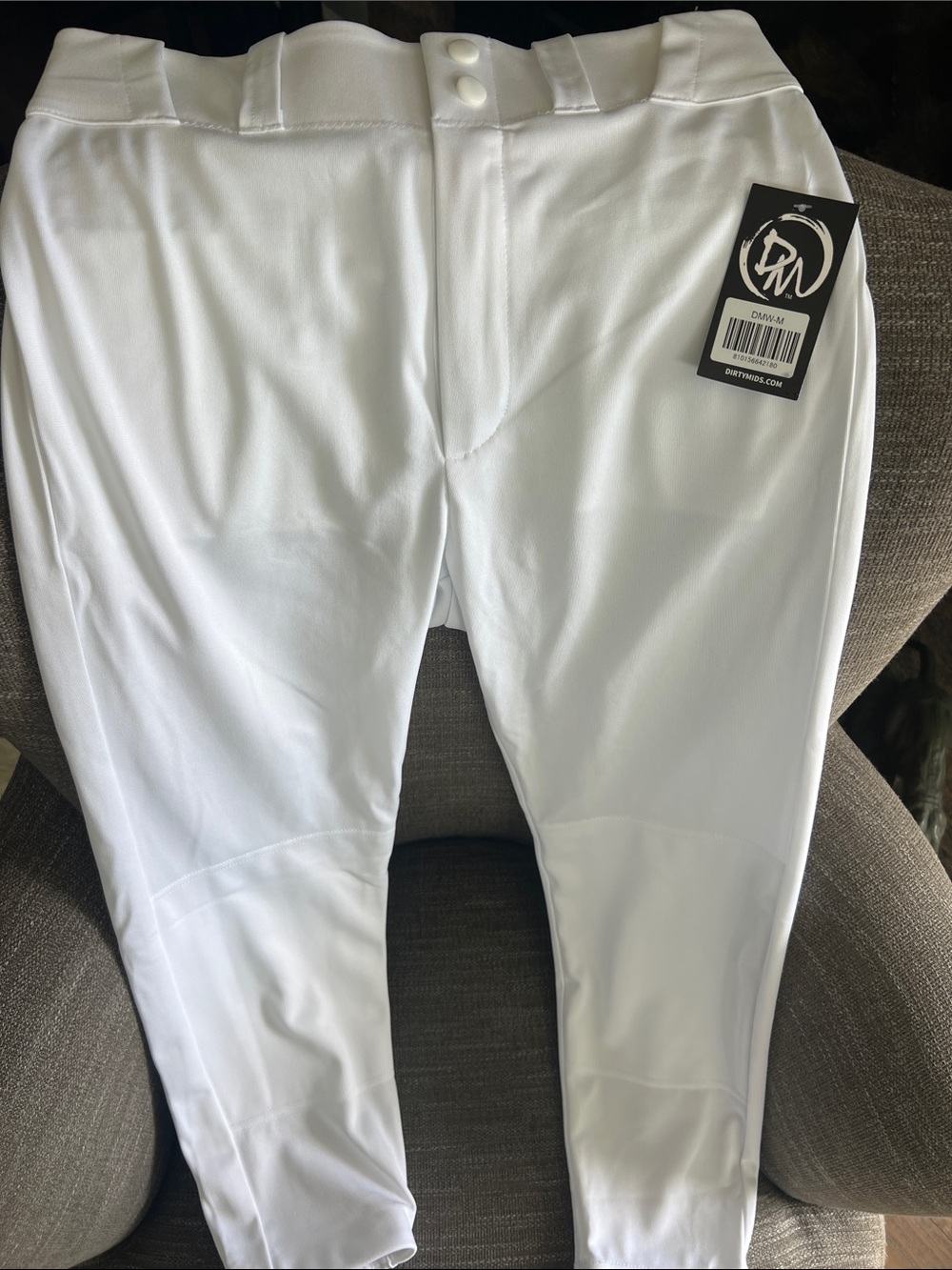 Dirty Mids White Baseball Pants Brand New with Tag
